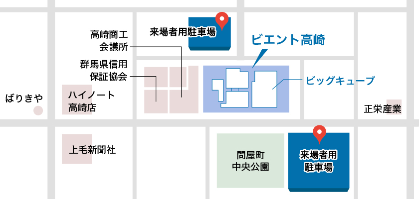 来場者駐車場の地図