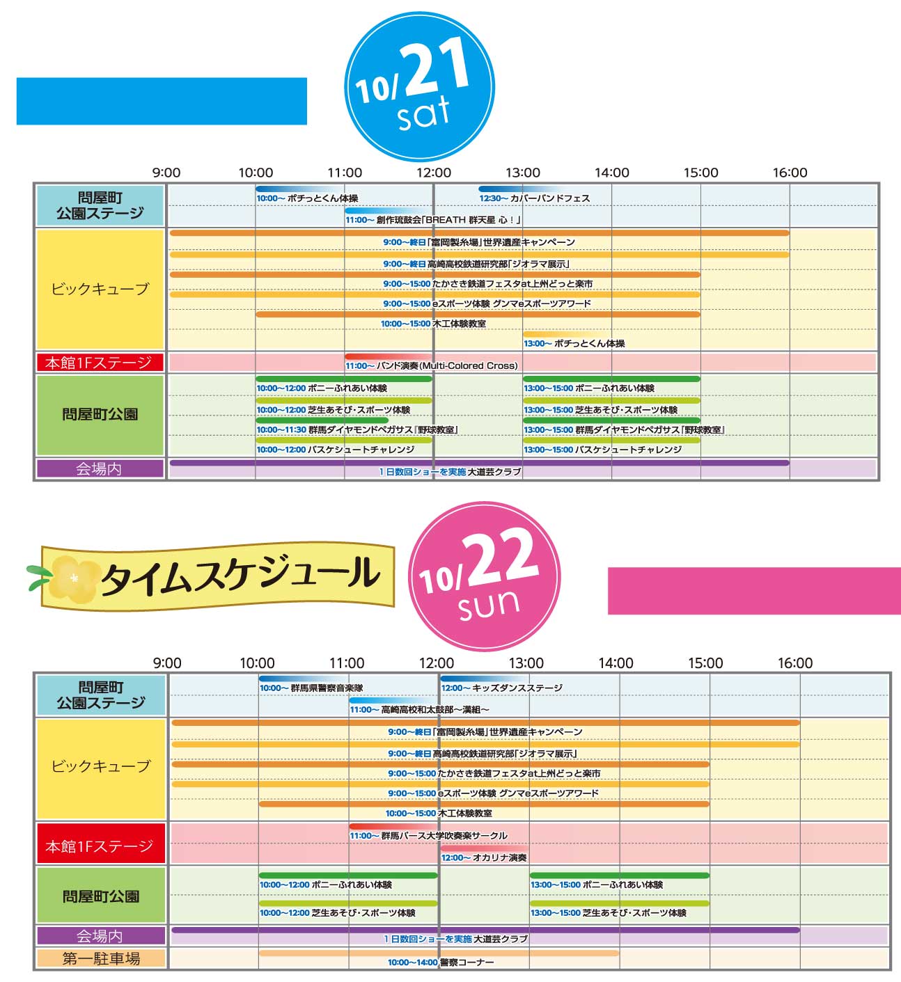 タイムスケジュール